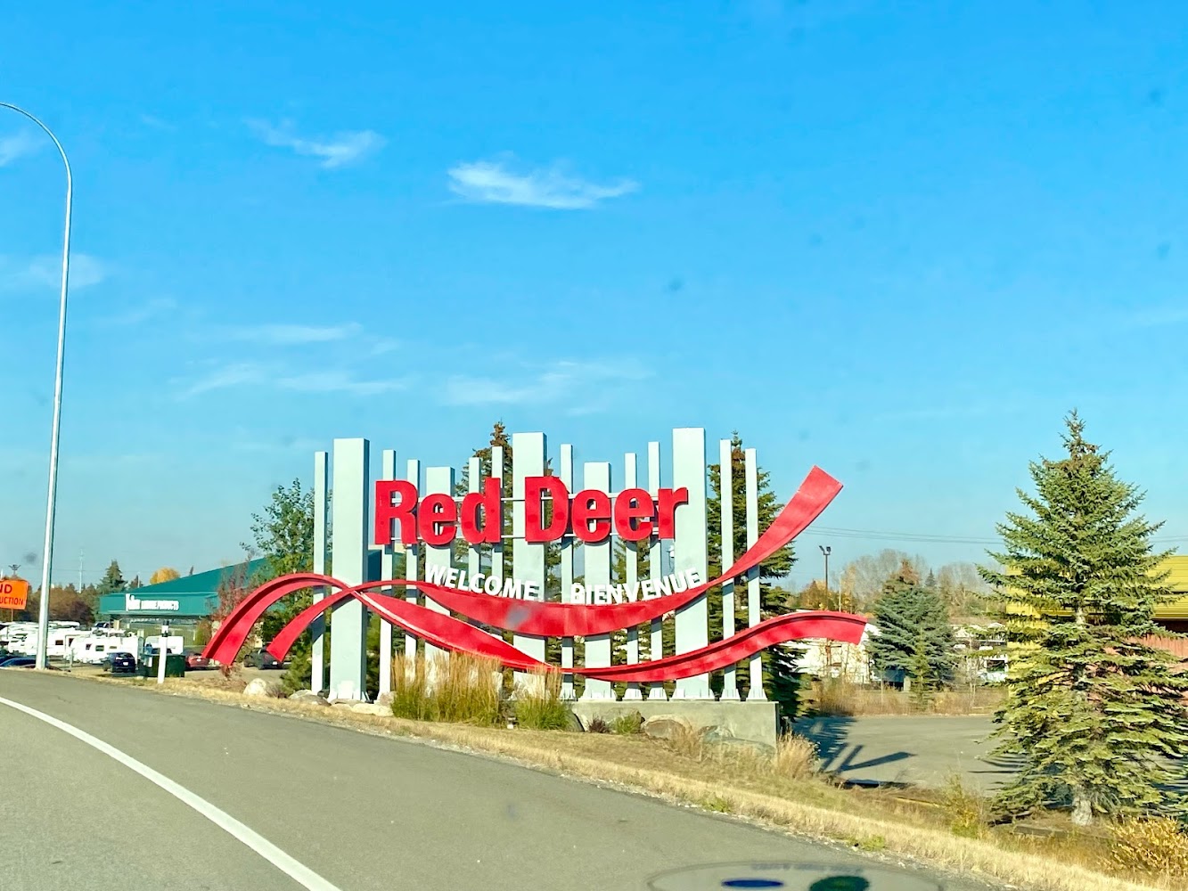 Red Deer City Limit sign