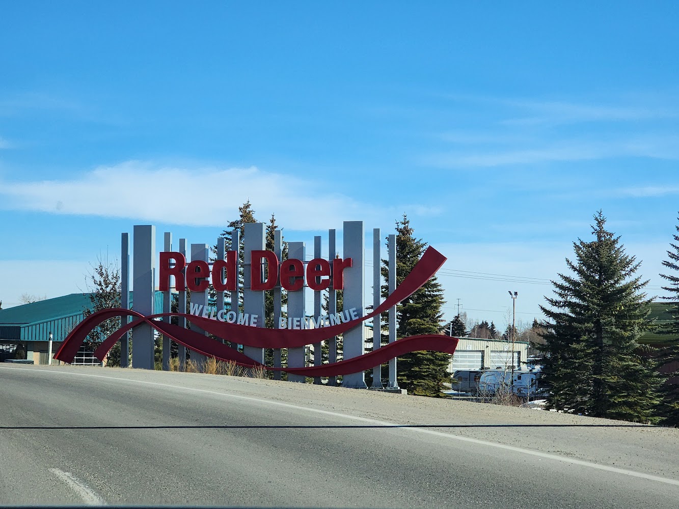 Red Deer Sign